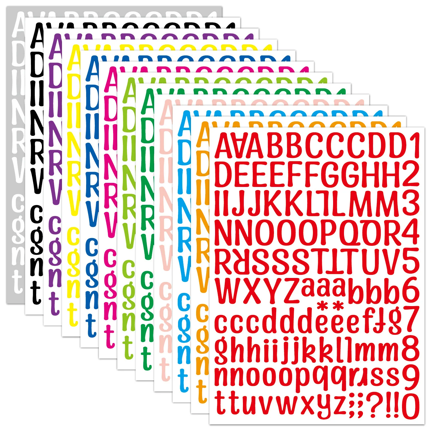 Description Picture 4 of itemLetters Stickers Waterproof Colorful Alphabet Sticker DIY Address Self-Adhesive Number Mailbox House Address Door Sign Labels
