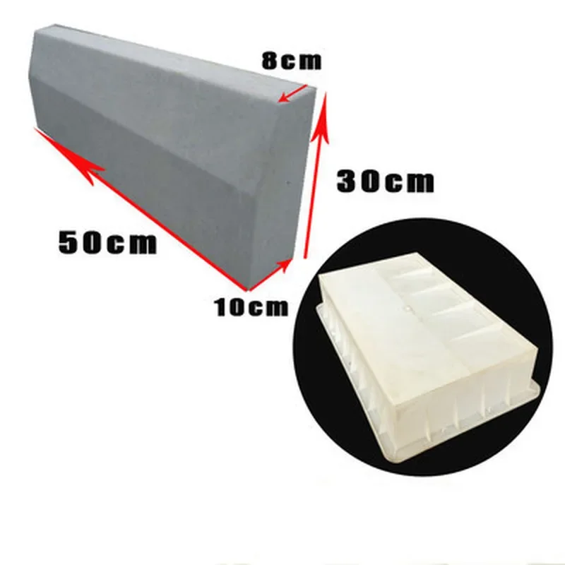 Concrete Molds Garden Path Molds Cement Antique Brick Roadside Mould Garden Path Making Stone Mold 3D Carving Anti-Slip Concrete Plastic Paving Molds 50x30x10cm