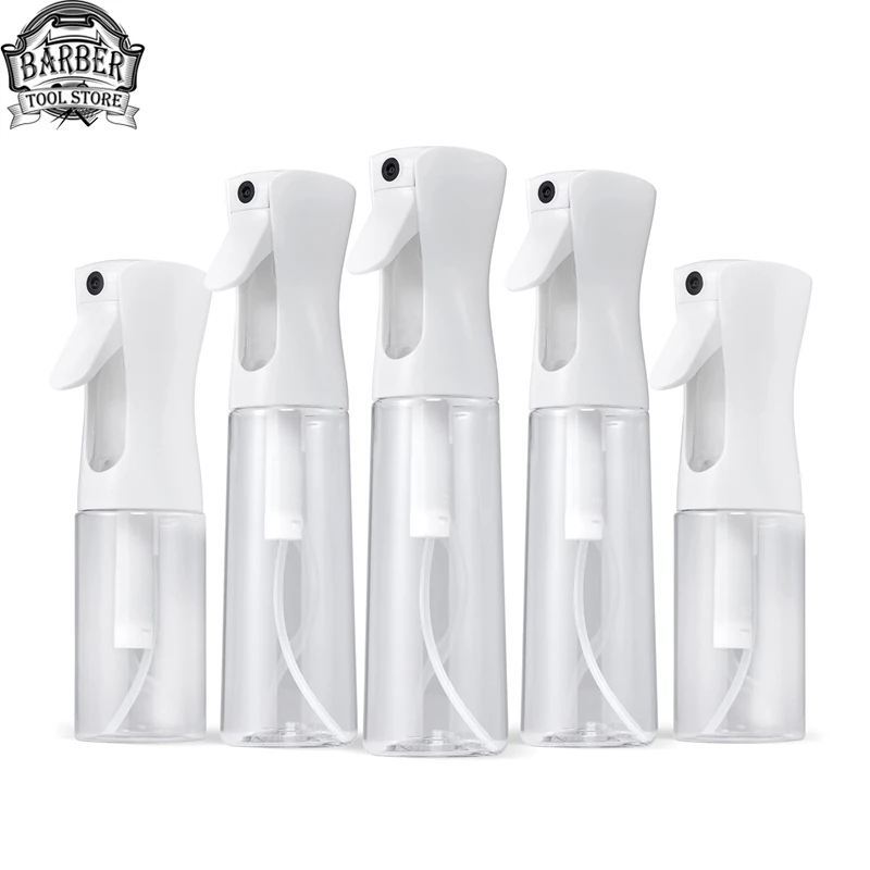 5 Pack Mister Mist Spray Bottles Plastic Transparent Pressurized