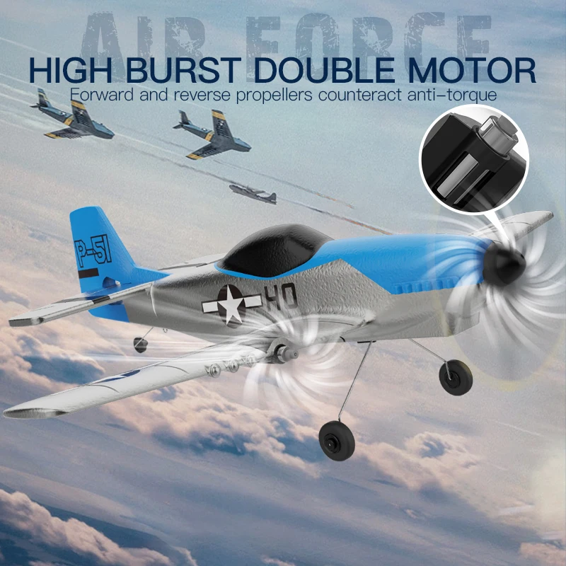 P51 Mustang 2.4GHz EPP Schuim RC Vliegtuig Kinderspeelgoed