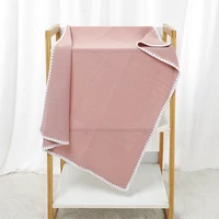 Baby Blankets Knitted Newborn Boy Girl Bedding Quilt 90*70CM Plaid Infant Stroller Swaddle Envelop Wrap Fashion Solid Super Soft 2