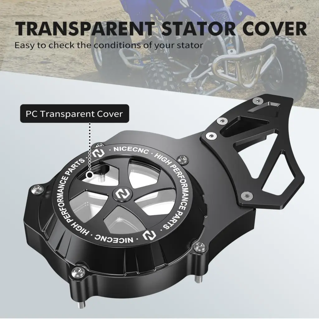 NICECNC For Yamaha Blaster 200 Left Engine Side Stator Sprocket Cover Guard YFS200 1988-2006 YFS 200SE Special Edition 2006 ATV