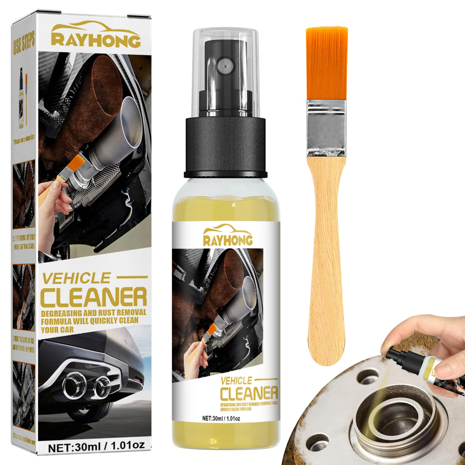Spray Antiruggine Per Auto Da 30Ml Spray Antiruggine Reformer Rivestimento Antiruggine Stop Ruggine E Corrosione Agente Antiruggine Permanente
