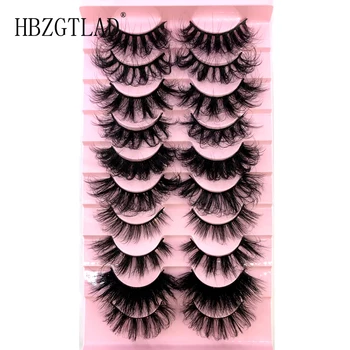 믹스 속눈썹, 밍크 푹신한 드라마틱 인조 속눈썹, 20mm 길이 인조 밍크 속눈썹, D 컬, 묶은 인조 속눈썹 팩, 연장처럼 보임