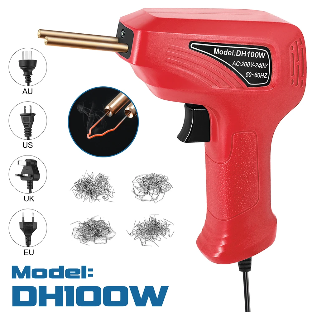 

Plastic Welder Gun Soldering Iron Staples 0-100W Car Bumper Repair Tool with 200 Welding Nails Plastic Welding Kit For Soldering