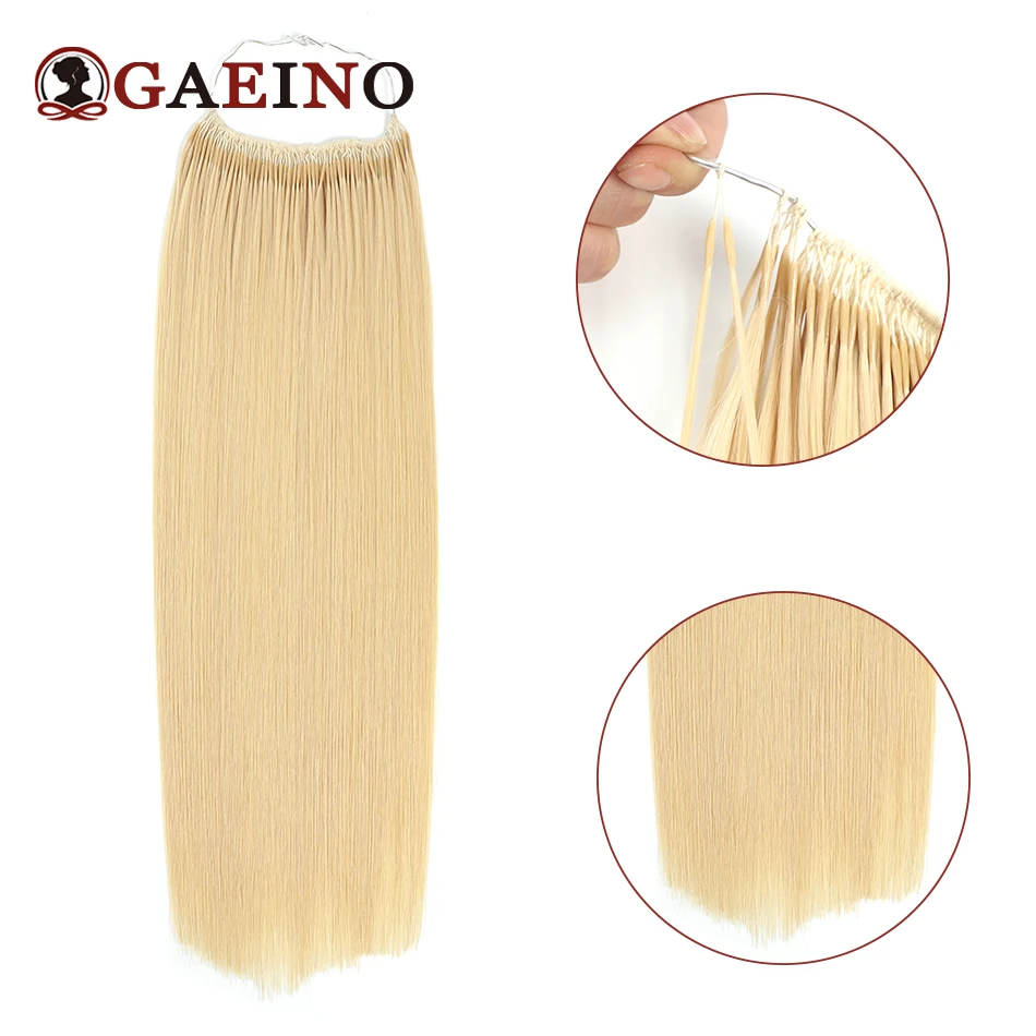 Cotton String Twins Tip Hair Extensions 613# Golden Blonde for Asian Women