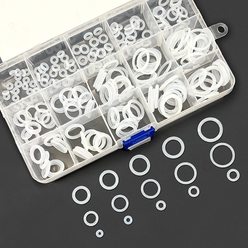 225-teiliges Silikon-O-Ring-Set, CS1,9mm/2,4mm, lebensmittelecht, VMQ, Hochtemperatur-Dichtungsringe, Dichtungsring-Kit-Box für Industrieanlagen – Detail 5