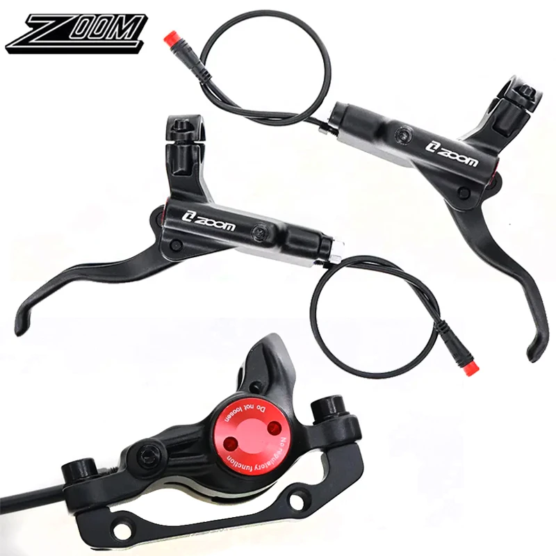 ZOOM 2 Piston E-Bike Hydraulic Disc Brakes Front Rear Power-Off Bicycle Hydraulic Disc Brakes Left Front Right Rear Bike Parts