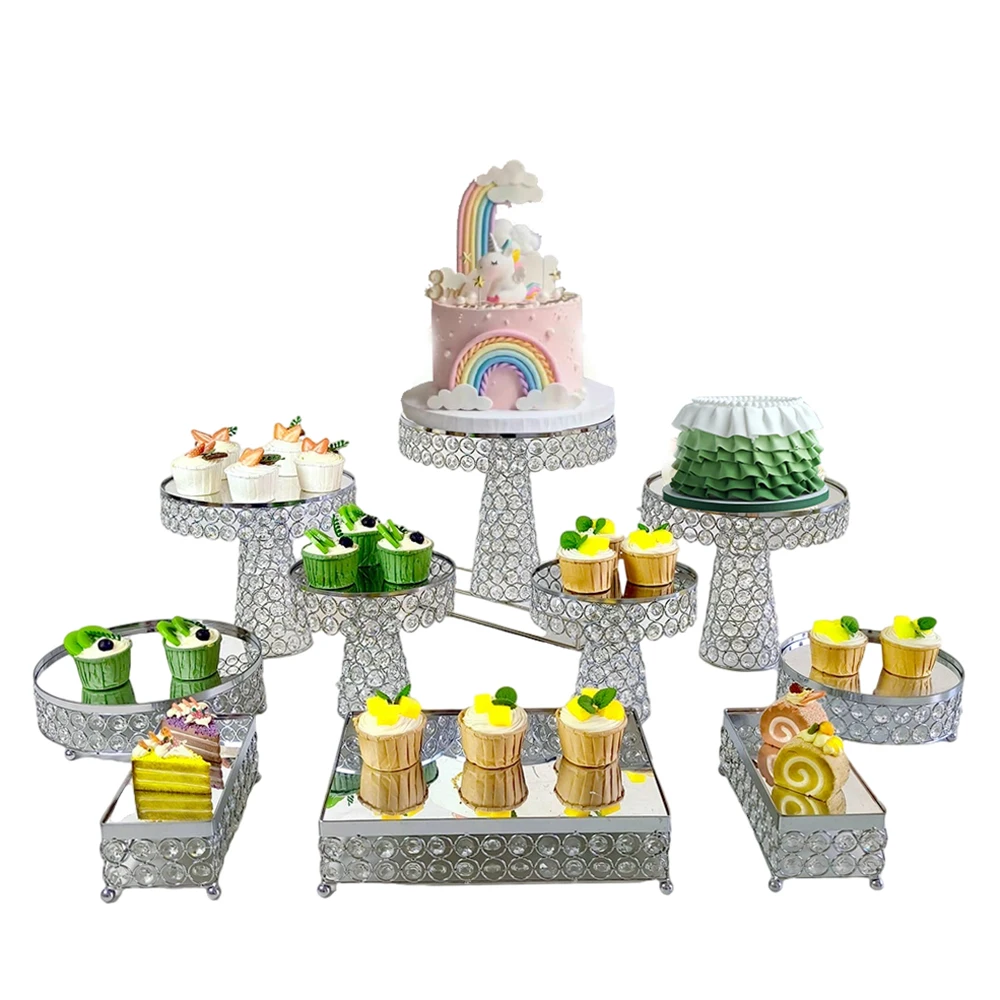 Gouden taartstandaard cupcake standaards - metalen