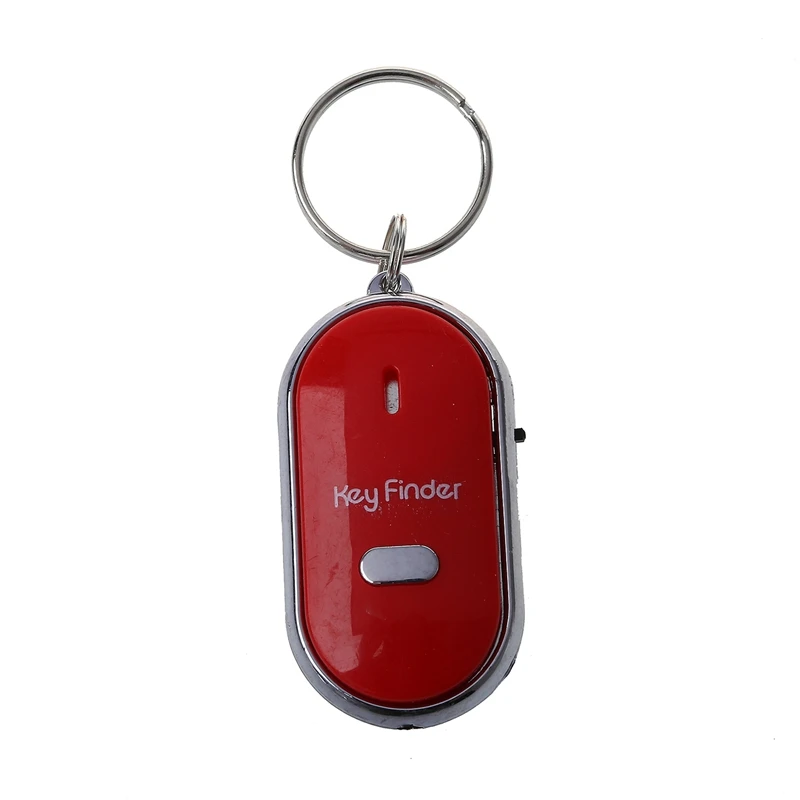 

6Pcs Whistle Lost Key Finder Flashing Beeping Locator Remote Keychain LED Ring