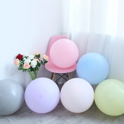 

5pcs 24inch Large Pastel Round Latex Balloons Big Beautiful Birthday Party Inflatable Helium Macaron Balloons Arch Decoration