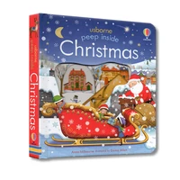 Christmas Kids Usborne Peep Inside English Picture Flip Book Montessori  Children Early Education Activity Book Bedtime Reading 1
