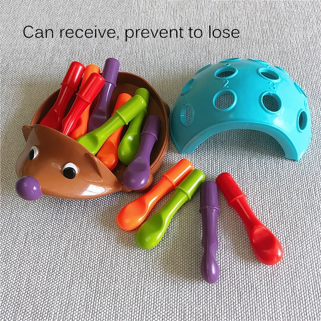Training Focused on Children's Fine Motor Hand-Eye Coordination Fight Inserted Hedgehog Baby Educational Toy Montessori Toys 2