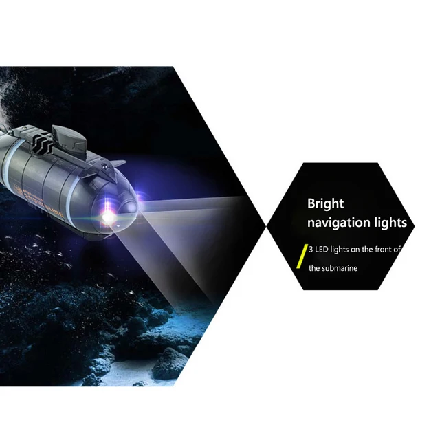 2.4G Electric 6 Channels Mini Playing Water Wireless Remote Control Diving Boat Model Children Nuclear Submarine Boat Toy Gift 4