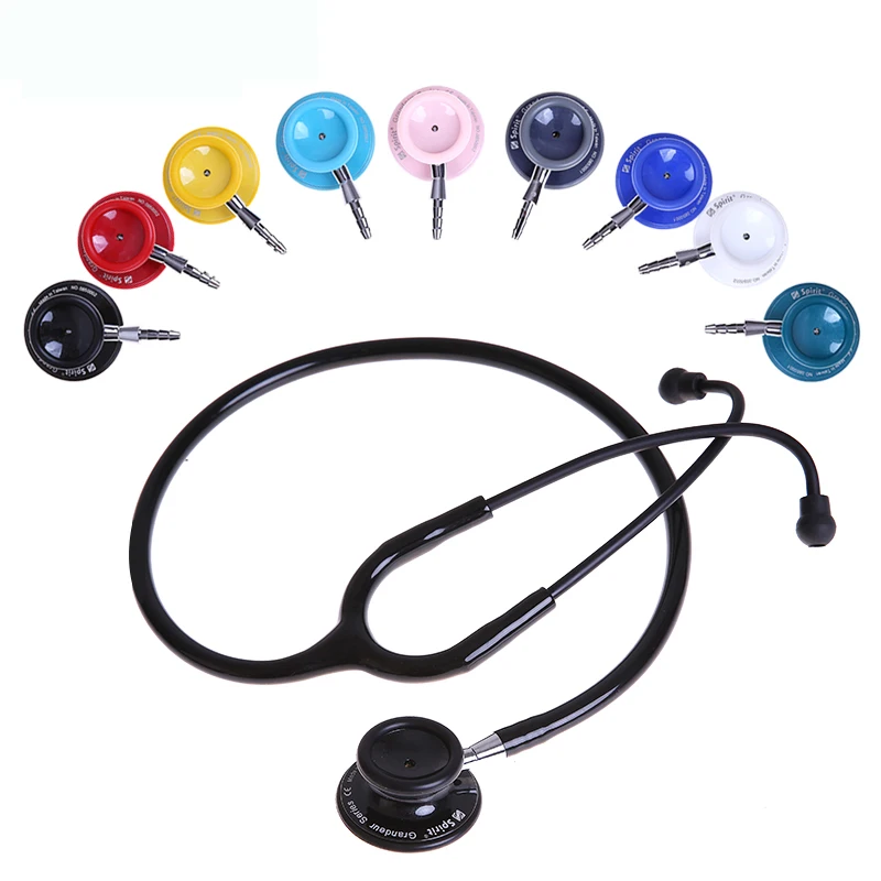 Spirit Medical Cardiology Professional Double Single Sided Cute Stethoscope Lightweight Hearing Estetoscopio Doctor Nurse