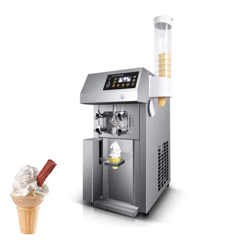 1250w Counter Top Long Life Small Soft Ice Cream Make Machine
