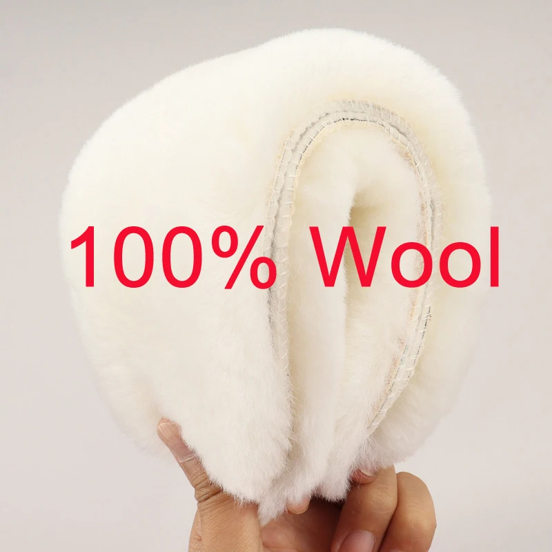 Australia Sheepskin Insoles Natural Real Fur Wool Cashmere Snow Boots Shoe Pad Men Women Children Wool Insoles Warm Winter Shoes
