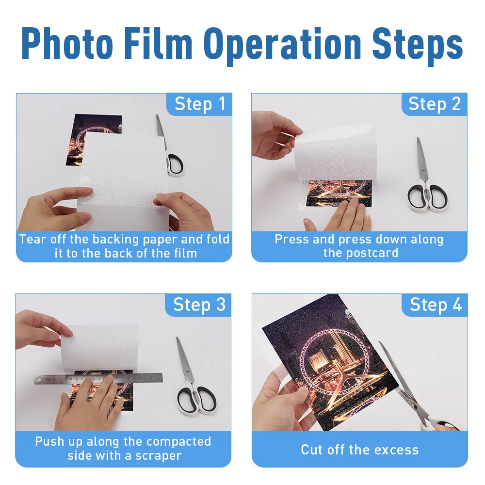 A4 Adhesive Cold Laminating Film 50 Sheets To Protect Photos DIY Card lamination film