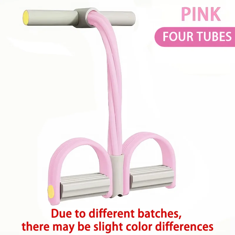 Multifunction Tension Rope 6-Tube Elastic Yoga Pedal Puller Resistance Band Tension Rope for Leg Stretching Slimming Training