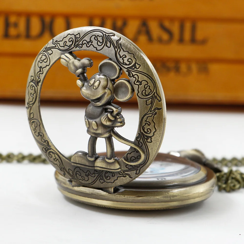 Clássico Quartz Pocket Watch para crianças, Relógio Fob com pingente de corrente, Colar para meninos, Venda quente