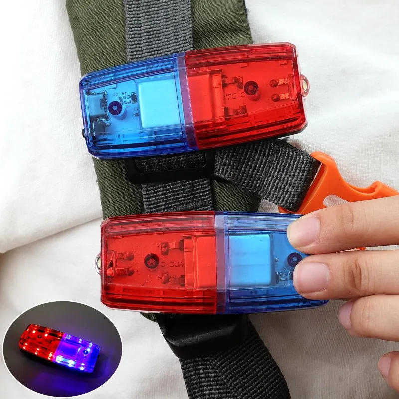 4/1x LED 레드 블루 경고등 USB 충전식 안전 플래시 야간 조명 배낭용 러닝 사이클링 보안등 액세서리