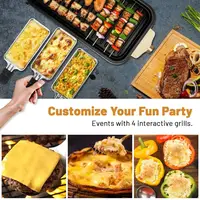 Pukomc Electric Smokeless Indoor Grill, Non-Stick Cooking Removable Plate, Portable Korean BBQ Grill with Removable Temperature 2