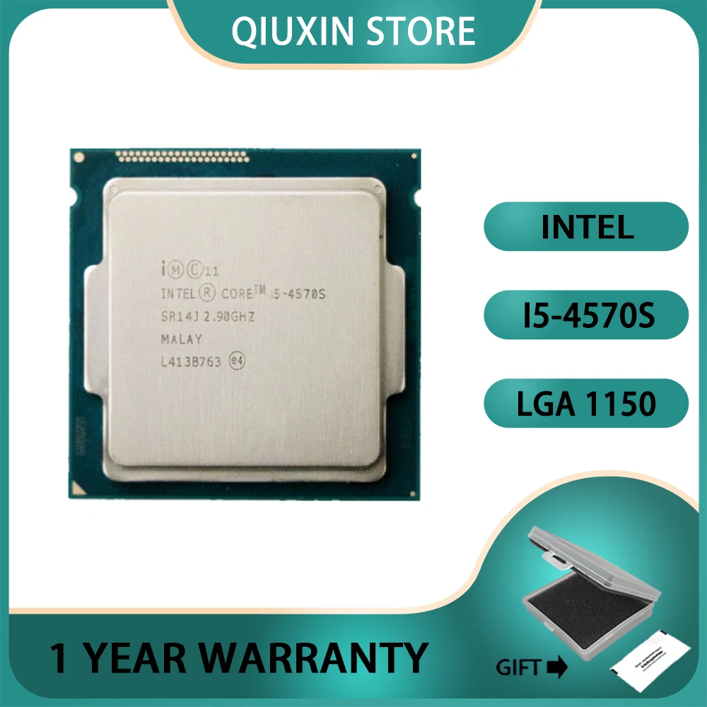 

Intel Core i5-4570S i5 4570s GHz Quad-Core Quad-Thread LGA 1150 CPU Processor 6M 65W 2.9