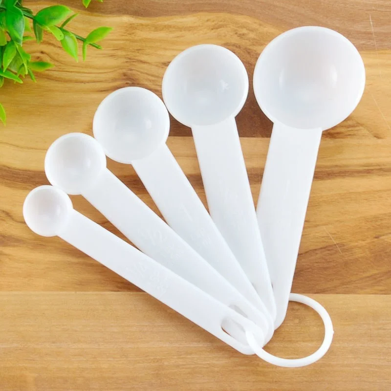 5Pcs/set 3 Colors Kitchen Measuring Spoon Coffee Teaspoon Sugar Scoop Baking Cooking Kitchen Measuring Cups with Scale Tools kitchen measuring spoons,measuring spoon set,measuring cup and spoon set