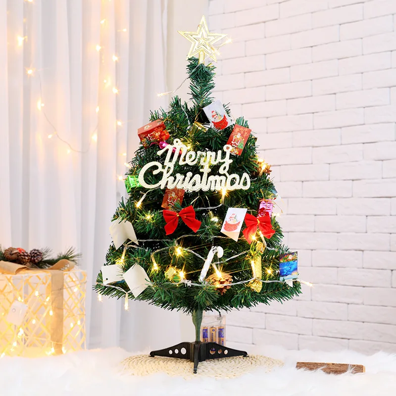 30/60cm Mini Christmas Tree PVC Small Tree Decor Office Party Holiday Decoration Christmas Trees Festive & Party Supplies