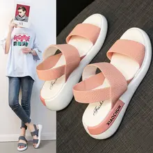  Women's Wedge Heel Platform Cozy Sandals Ladies Outdoor Beach Sandals Elastic Band Designer Shoes Sandals Women Summer 