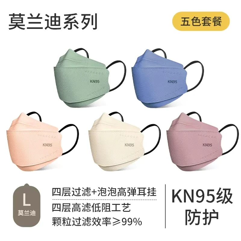 100 PCS KN95 face masks, Independent packaging, male and female adult four layer dust-proof, and anti droplet design mascarillas 6