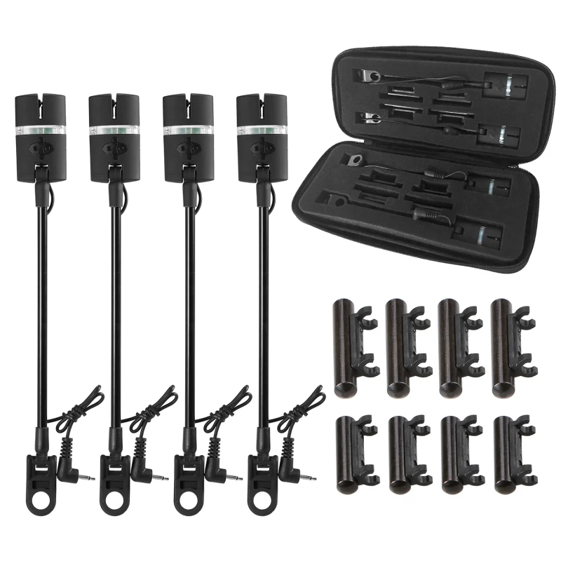 Set swinger numérique avec alarme LED pour pêche à la carpe - Indicateur de touche illuminé haute précision