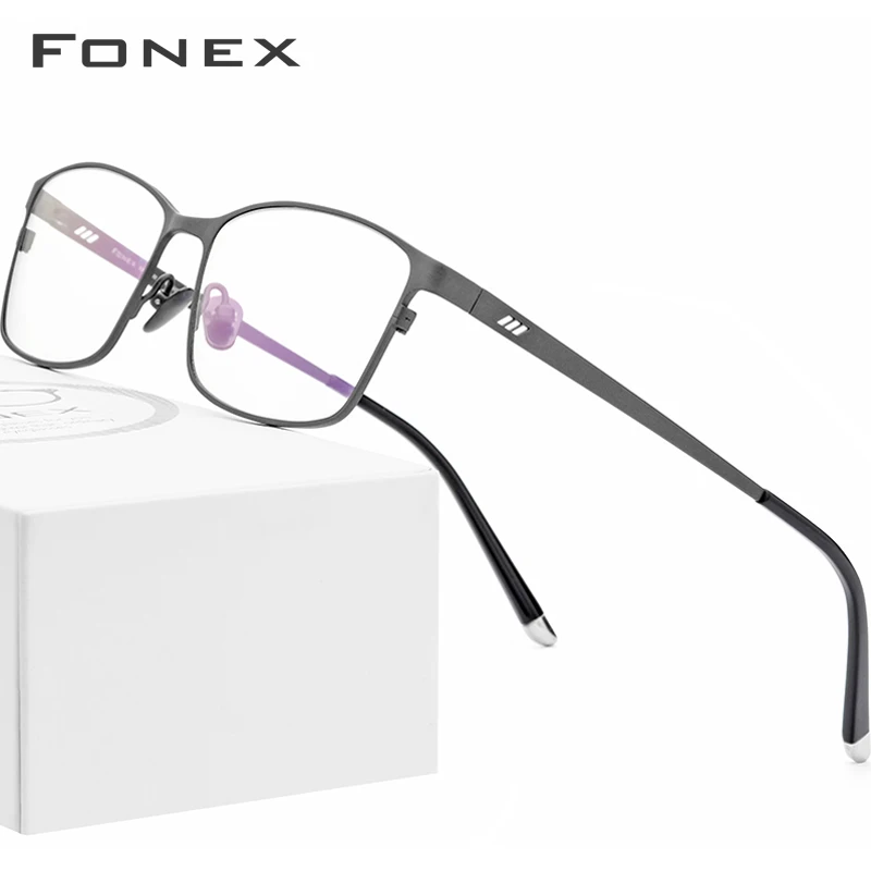 Pure Titanium Men Square Eyewear Glasses Frames FONEX 8505 eyeglasses frames,eyeglass frames,square eyeglasses