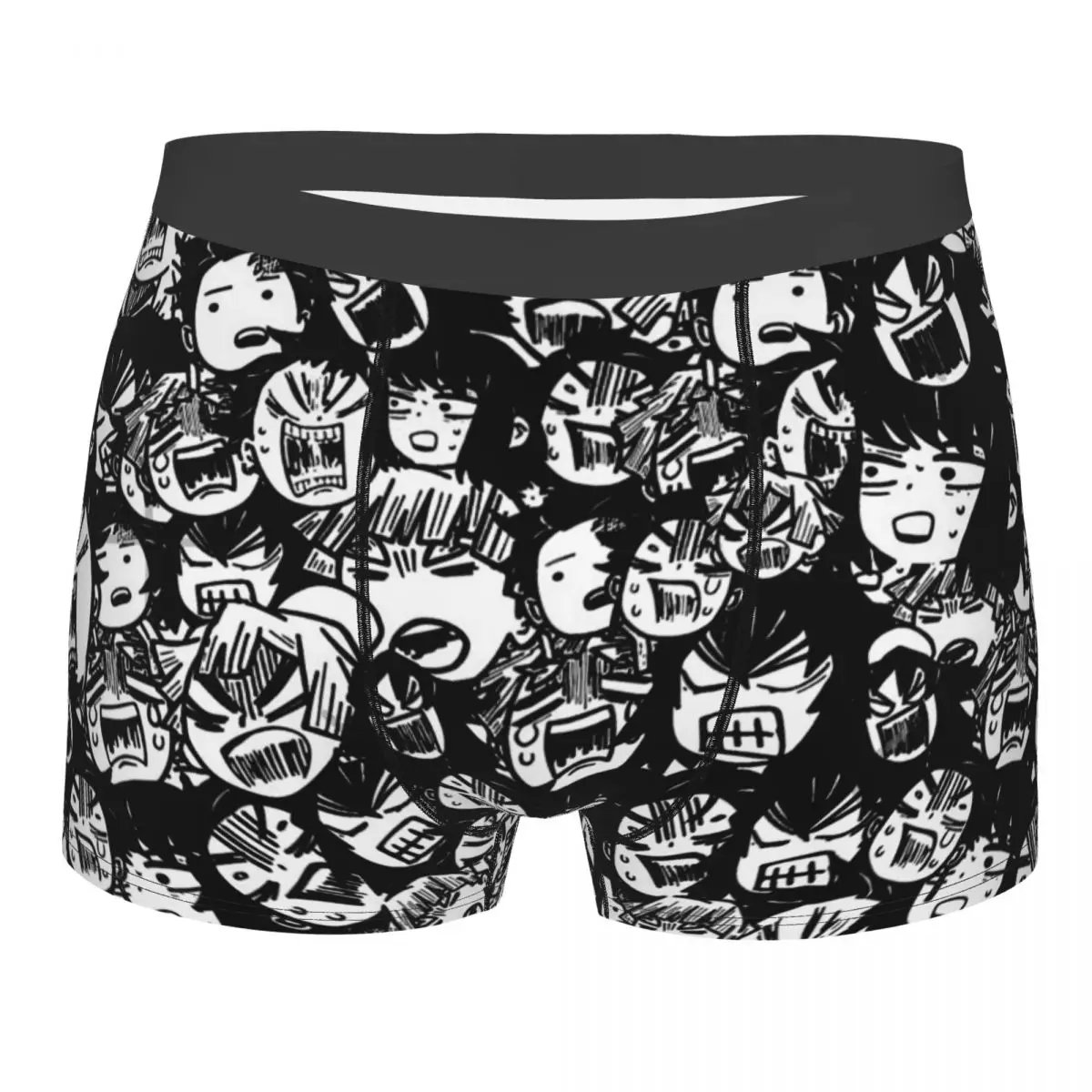 

Demon Slayer Faces Underpants Breathbale Panties Male Underwear Print Shorts Boxer Briefs