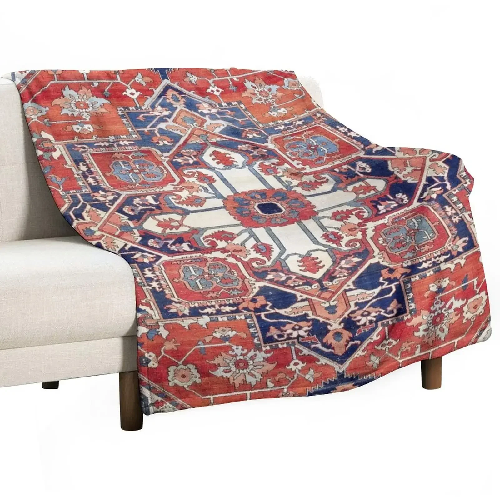 

Heriz Azerbaijan Northwest Persian Rug Print Throw Blanket Hairys Polar Quilt Blankets