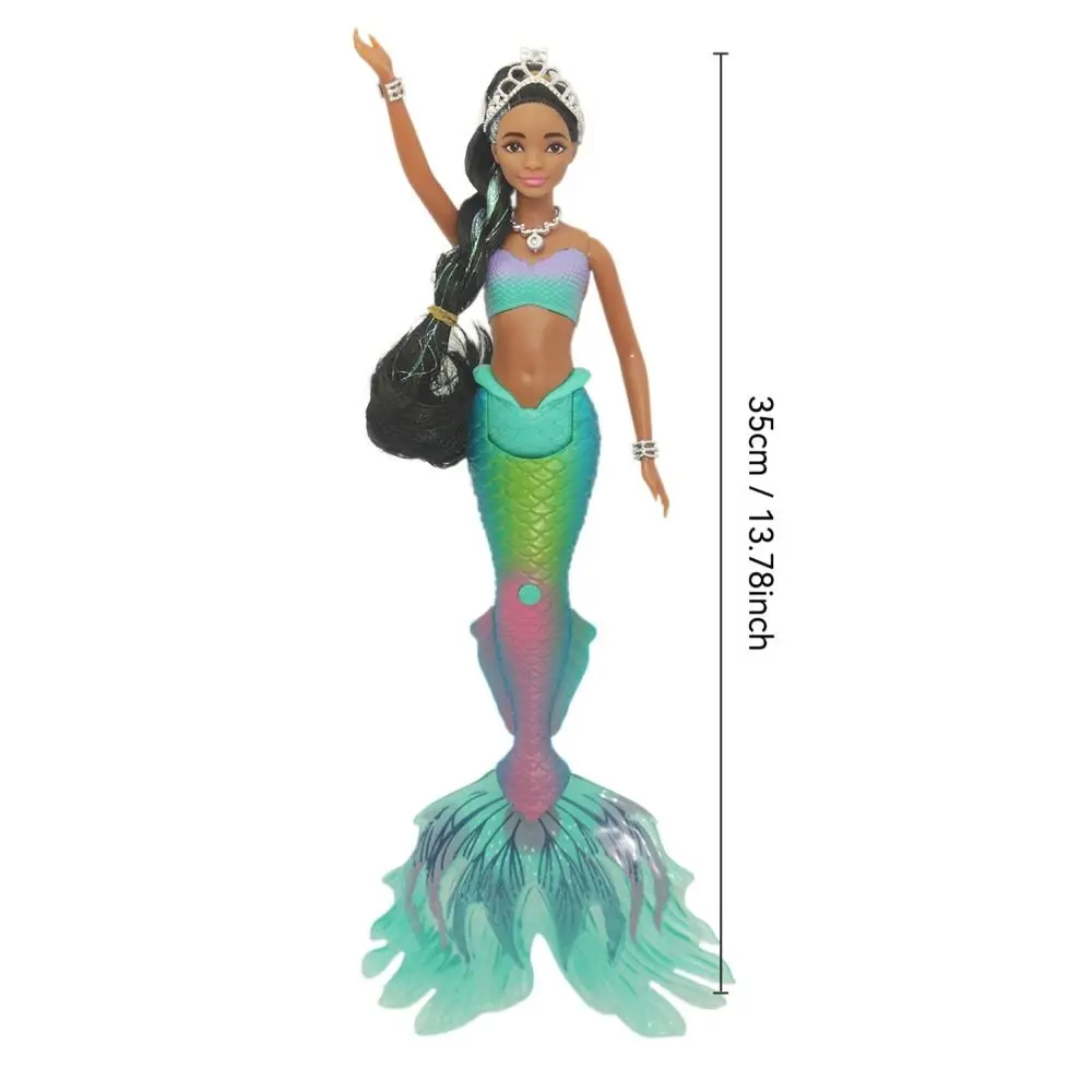 BJD Dolls Kawaii 35CM Princess Doll Mermaid Doll Beauty Fish With Lights and Music Play House Toys Baby Dolls Children Present