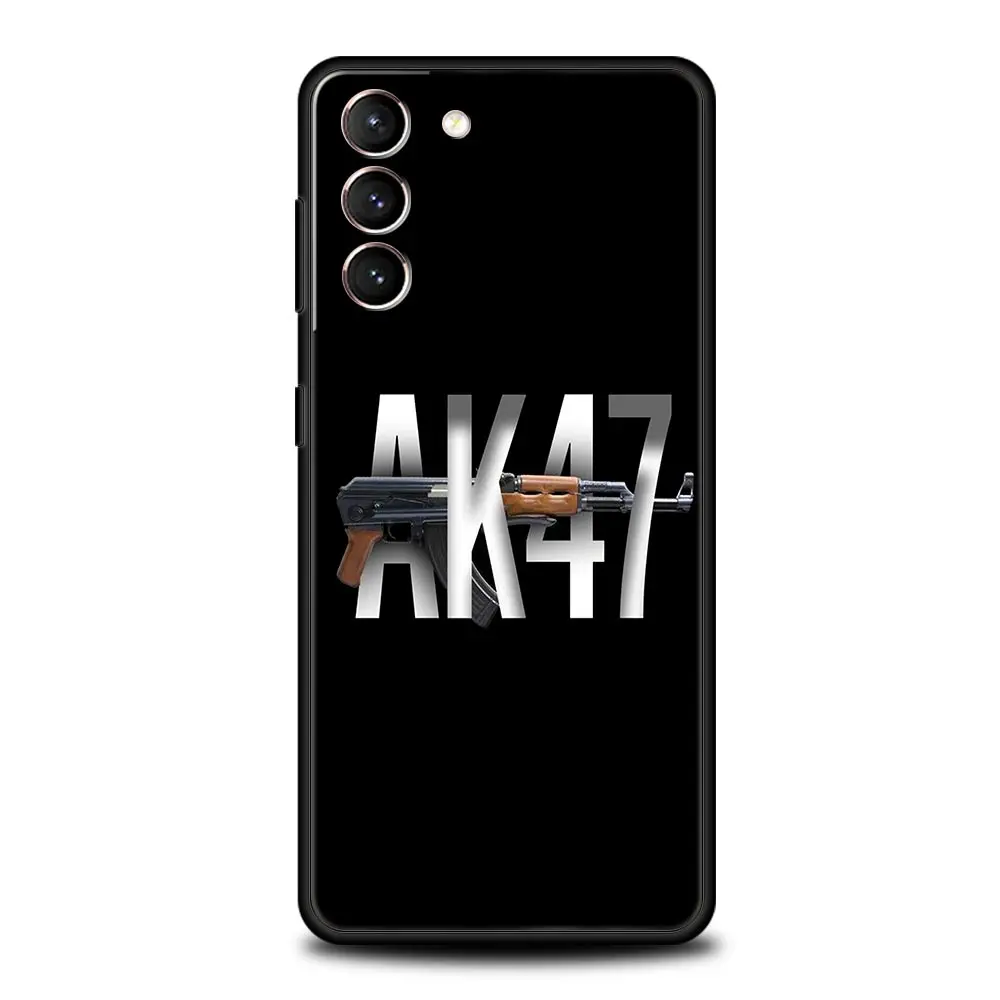 AK47 Handgun Design Soft Black Phone Case