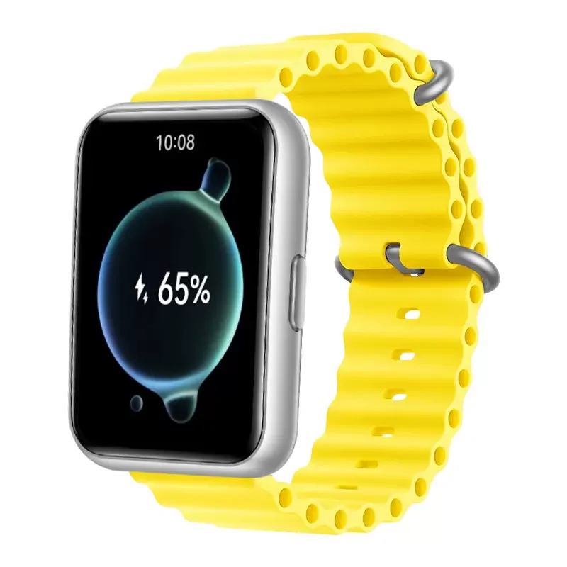 Ocean Band For Huawei Watch FIT 2 Strap silicone Wristband bracelet metal Buckle sport Replacement correa fit2 band Accessories