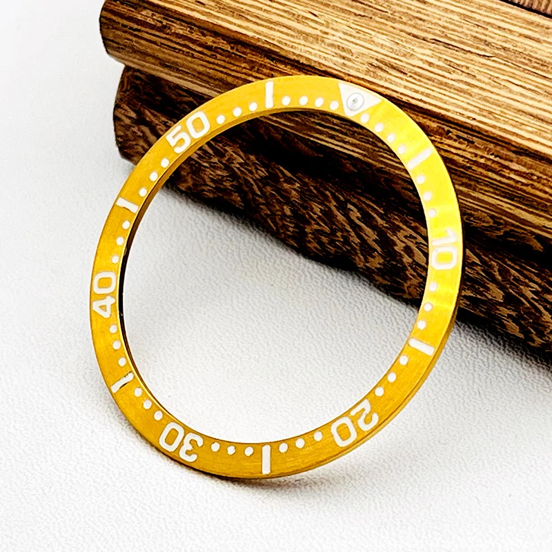 38x30.5mm Luminous Seiko SPB185 Bezel Insert Fit Seiko SPB185 SPB187 Watch Case NH35 Case Stainless Steel Watch bezel Ring