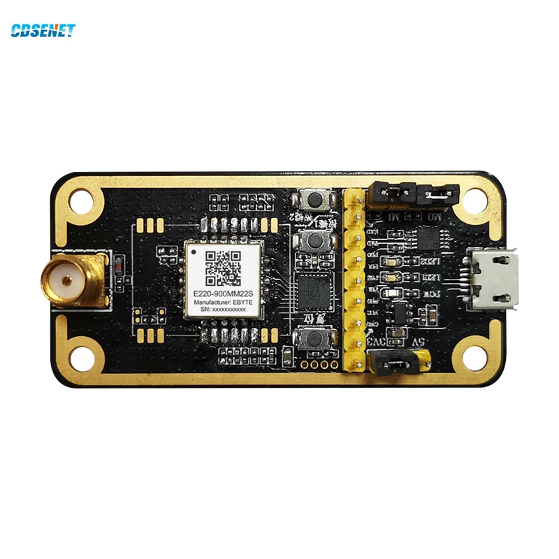 868MHz 915MHz Lora Wireless RF Module Test Board Kit CDSENET E220-900MBL-02 Low Power 22dbm 6KM Smaller Size lora llcc68 433mhz 470mhz test board kit for e220 400t30s uart wireless module usb interface ebyte e220 400tbh 01