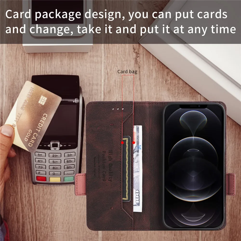 Luxury Leather Wallet Flip Case - Premium Book Cover