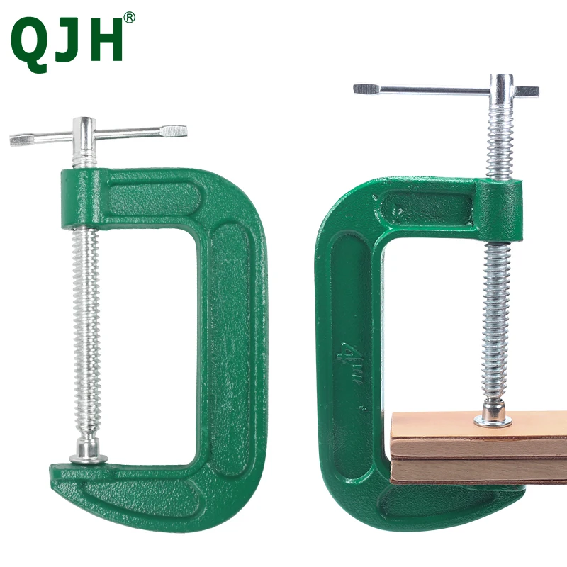 

Heavy-Duty Strong G-clamp Fast Wood Tool C-clamp Deepening Rocker Clip F Tooling Fixture G-clamp 4inch thickening Clamping 100mm