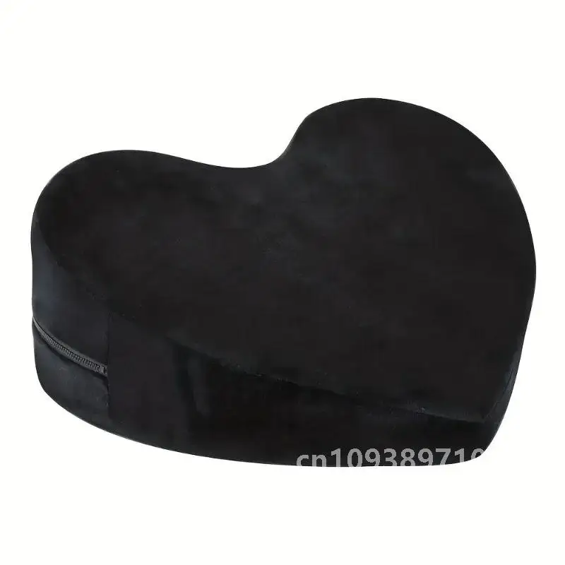 Velvet Heart Shaped Sexual Pillow with Various Positions and Sexual Aid Mats Made of Non Deformable Memory Materials