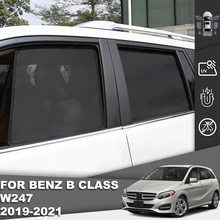 

For Mercedes Benz B Class W247 2019 2020 2021 Magnet Car Sunshade Front Windshield Mesh Curtain Rear Window Sun Shade B180 B200