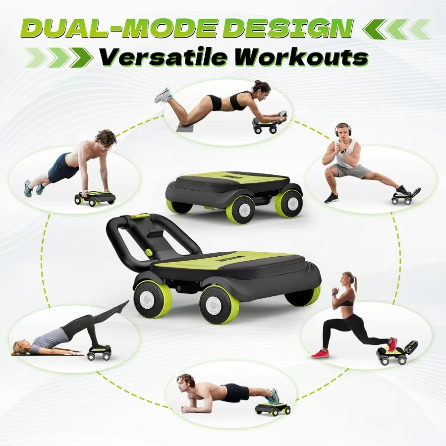 Ab Roller Wheel with Elbow Support for Core Workout at Home Gym Automatic Rebound Abdominal Wheel for Women and Men to Target B