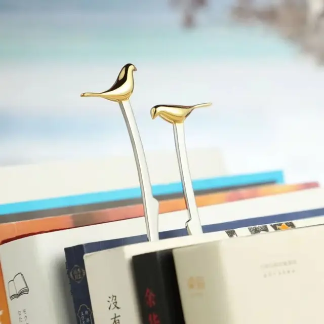 Metal Bookmark Bird or Cat