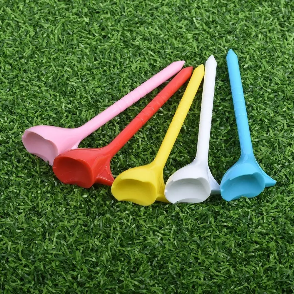 

83mm 10° Golf Tees Plastic Solid Color Golf Ball Holder Reduces Friction Professional Tees Step Down Golf Swing Exercises