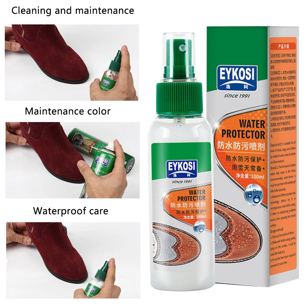 Stain Protector Spray 100Ml For Shoes Waterproof Hydrophobic Coating Anti-Oil
