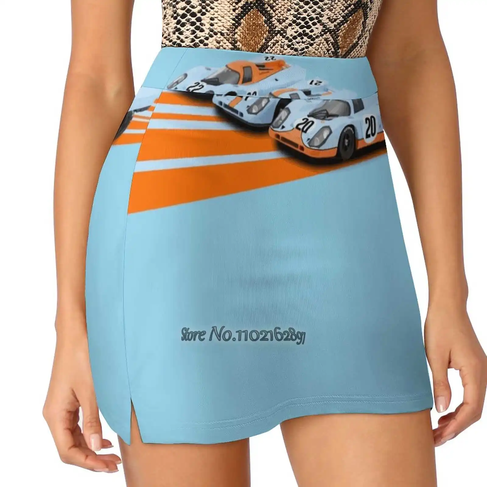 

917 1971 No 20 21 22 - 3 Classic Liveries Trending Fashion Skirt Summer Printed Women Sport Skirts Double-Layer Athletic 917