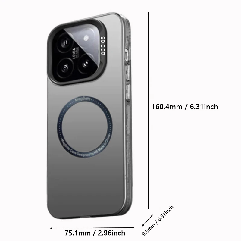 Luxury Matte Shockproof Phone Case with Magsafe Wireless Charging Compatibility